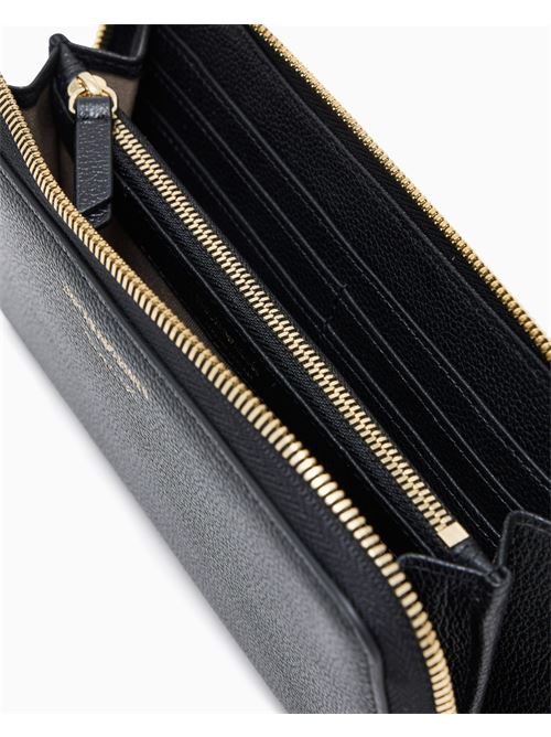 Portafoglio zip around in pelle stampa cervo Emporio Armani | EW000366 AF19568.UC001